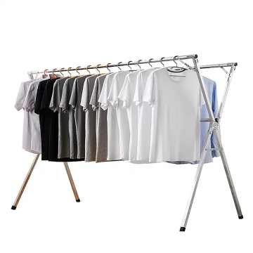 Mobile Stand Hanger Vertical Plastic Folding Drying Clothes Rack