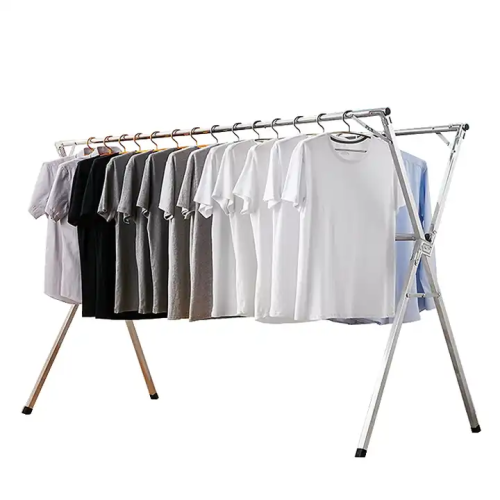 Colgador de soporte móvil de plástico vertical plegamiento de ropa de secado de secado