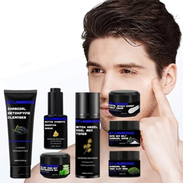 Label peribadi Lelaki Lelaki Vegan Organik Kit Muka