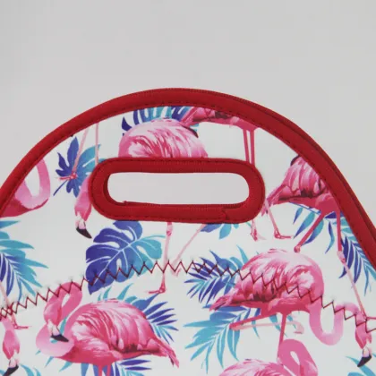 Flamingo Neoprene Lunch Tote Bags