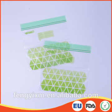 Custom printed resealable double track zipper plastic bag