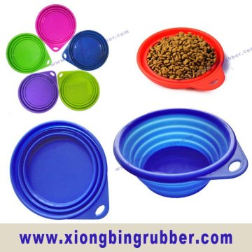 Large size food grade silicone folding dog bowls