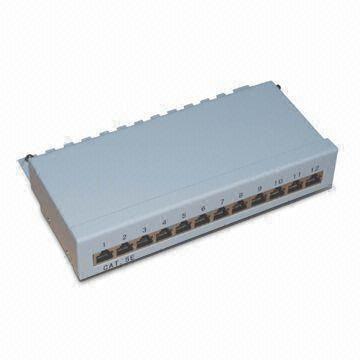 Cat.5e Patch Panel with 8 or 12 Ports, Available in Various Colors