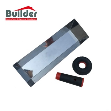 Stainless Steel Drywall Mud Pan with Soft Grip Holder