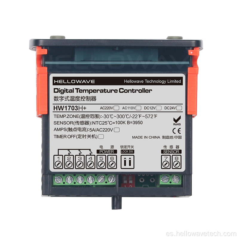 Controlador de temperatura Hellowave para laboratorio