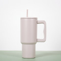 Car mounted straw with handle, car insulated cup