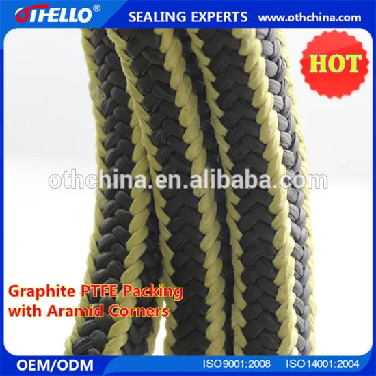 China Supplier Pump Gland Packing PTFE Graphite Packing With Aramid