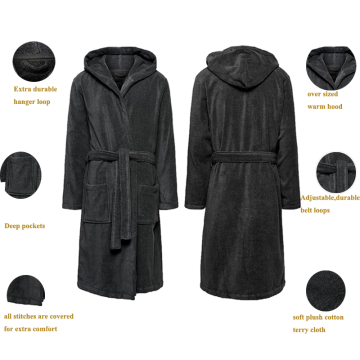 Fleece Bathrobe Best selling 100% cotton luxury hotel bathrobe Factory