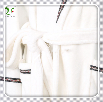 customizd design logo velvet terry bathrobe spa bathrobe