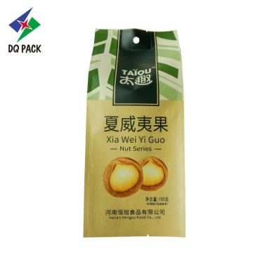lap seal with gusseted pouch for snack