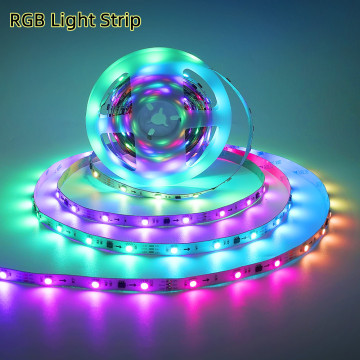 16.4ft Non-Addressable 5050 RGB LED Strip Light with 30 LEDs per Meter - Ideal for Decoration