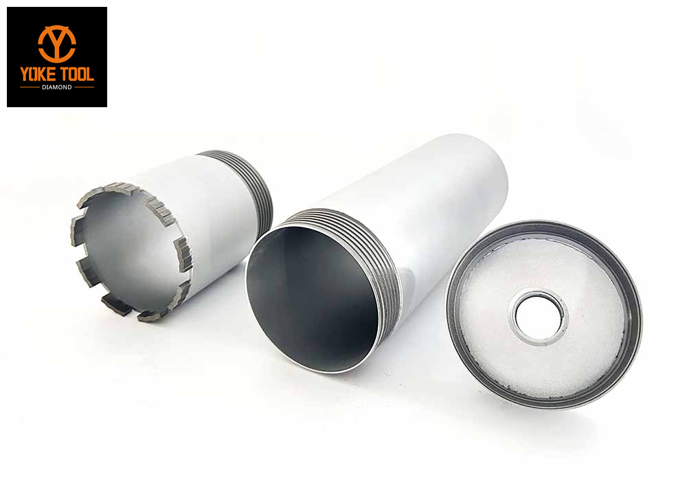 Assembly Three Section Diamond Core Bits Drill Head,Tube and Coupling (2)