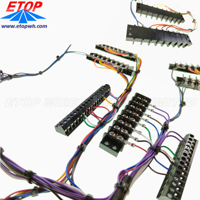 complicated terminal block wiring assembly