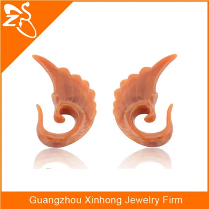 acrylic ear tapers wing, fashion wing earrings, ear tapers wing