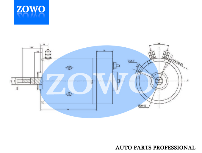 Phjd003 Dc Motor 12v 1 8kw 2400rpm