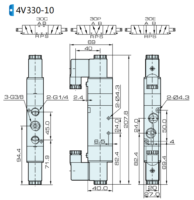 4v330c-10 dimension