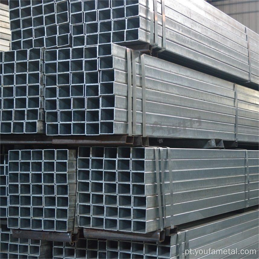 Galvanizado Q195/Q235/Q355 Tubo de aço retangular e de aço retangular