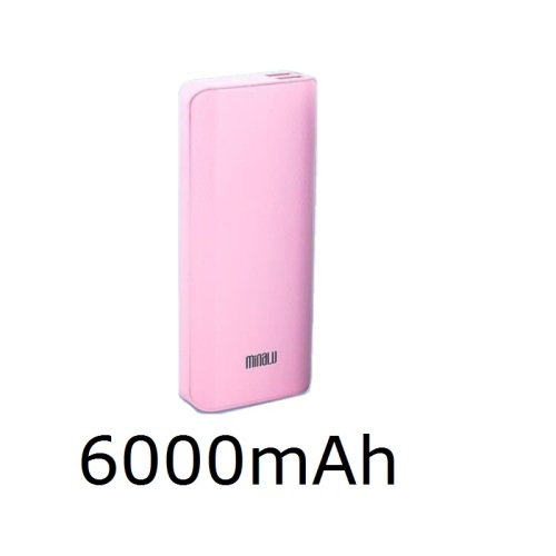 Banco de energía portátil de luz colorida 6000mAh