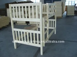 Kids wooden bunk bed