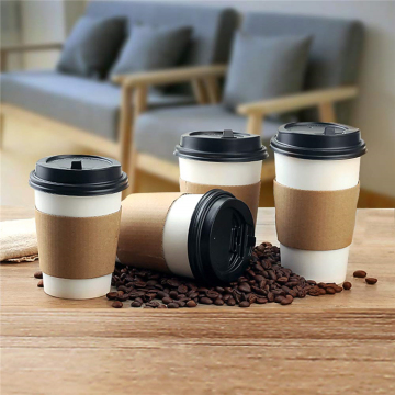 プロフェッショナルカスタム高品質使い捨てコーヒーカップホルダーペーパーマグカップスリーブ