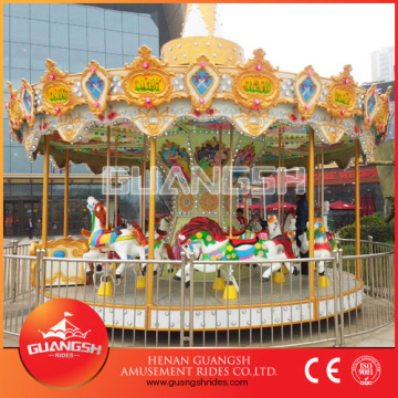 Joyful! luxury outdoor kids rotating carousel ride for sale