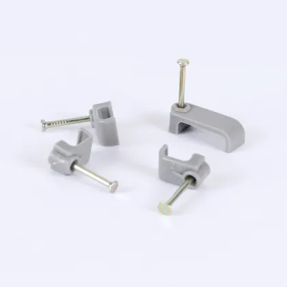 Search Engine: Twin Earth Flat Cable Clips, Grey UK Clip, Nail Wire Clips