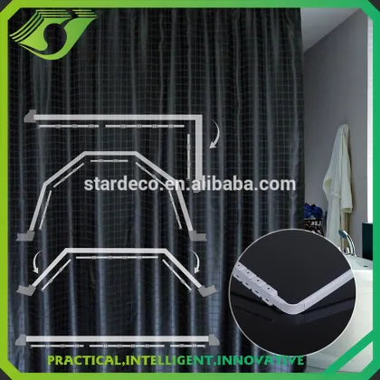 Z194 high quality aluminium alloy shower curtain rail / shower metal curtain finials for South American market
