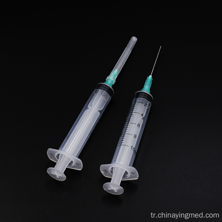 İğneli veya iğnesiz tek kullanımlık 10ml şırınga