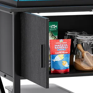 Modern 40-50 Gallon Fish Tank Stand with Cabinet Storage
