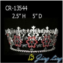 Full Round Snowflake Christmas King Crown For Sale