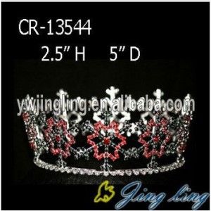 Full Round Snowflake Christmas King Crown For Sale