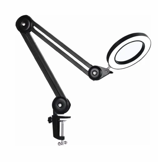 Multi-Function LED Magnifying Lamp with 3 Color Modes and USB Charging Cable - Table Lamp