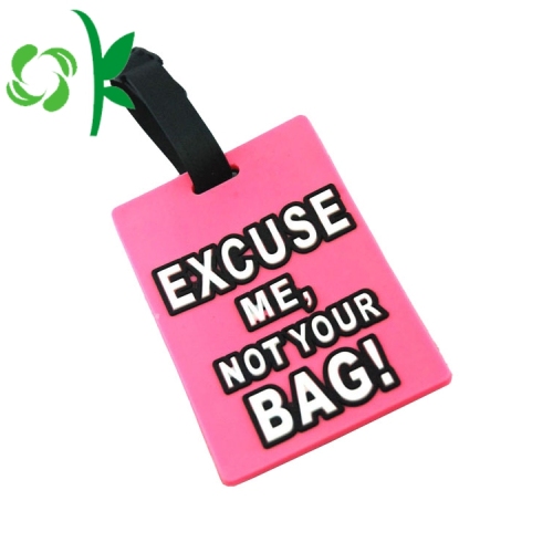 Bulk Embossed Cartoon Custom Luggage Tag With Strap, High Quality Bulk