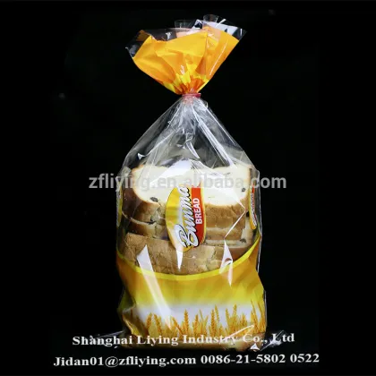Customized 5 colors printing OPP bread bags for Sliced bread