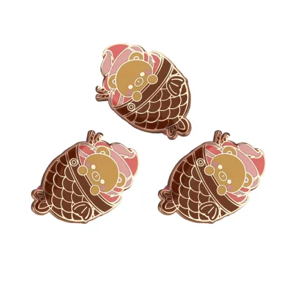 Cartoon Ice Cream Bear Metal Badge