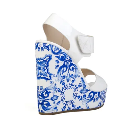 newest high wedge sandals with thick platform