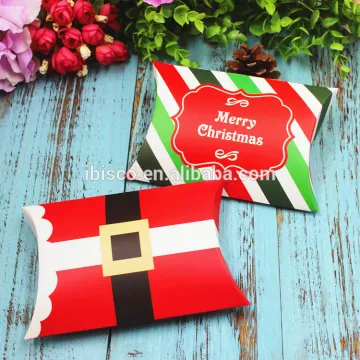 paper craft pillow box with ribbon handle