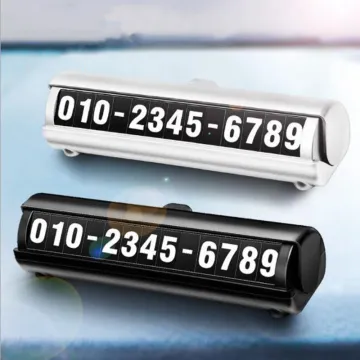 Car Luminous Parking Number Plate Sticker Hidden Phone Number 3D Mobile Auto Goods Plates Car-Styling Interior Accessories