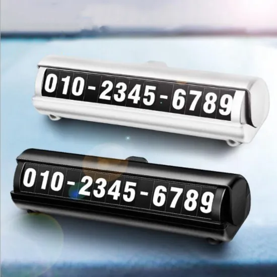 Car Luminous Parking Number Plate Sticker Hidden Phone Number 3D Mobile Auto Goods Plates Car-Styling Interior Accessories