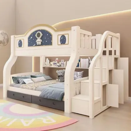 Factory-Original Solid Wood Designer Bed for Children: Modern Kid's Bedroom Furniture
