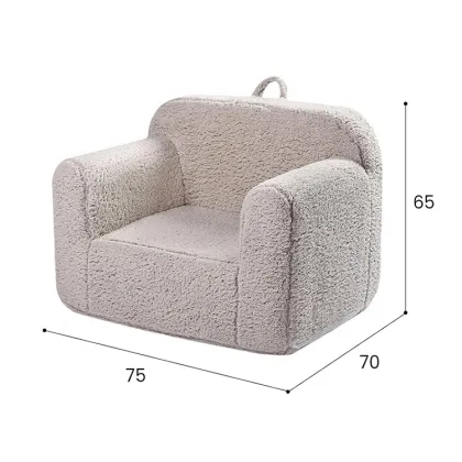 Teddy Velvet Plaid Comfortable Sofa In A Box