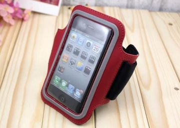 Red Armband Sport Iphone 4 Waterproof Bag , Cool Running Arm Band Case Cover