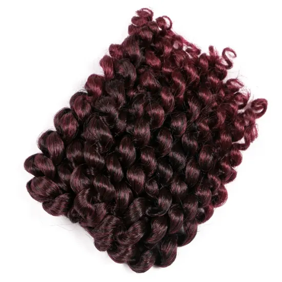 Synthetic Crochet Hair Extensions 8 inch Ombre Braiding Hair twist blonde african braided Jumpy Wand Jamaican Bounce Curl