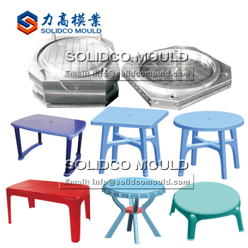 Chaise en plastique de haute qualité personnalisée et moule de table