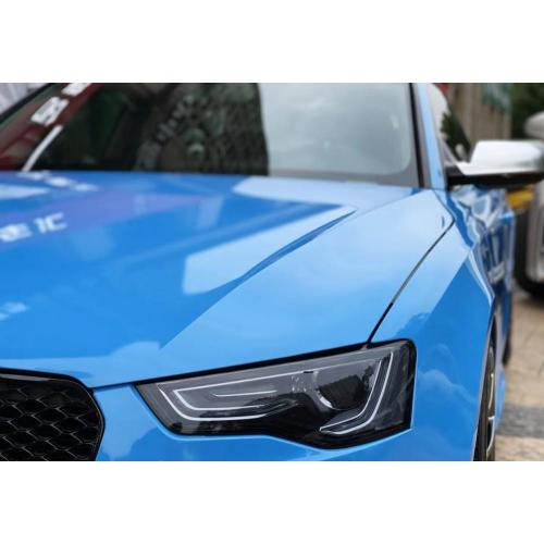 Gloss Blue Vinyl Wrap Glossy Abu Blue Car Wrapping 1.52*18M Manufactory