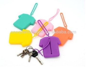 2015 Popular stytle silicone mini coin purse with keychain/silicone key pouch