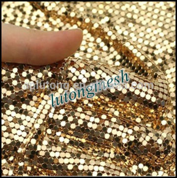 Beautiful Gold Metal Sequin Fabric