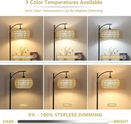 Modern Nordic Bamboo Woven Floor Lamp