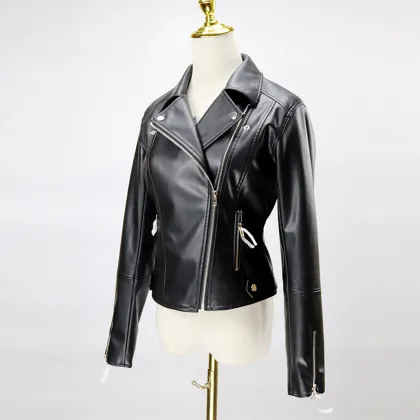 faux leather jacket