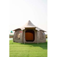 インフレータブルロータス型のキャンプテント